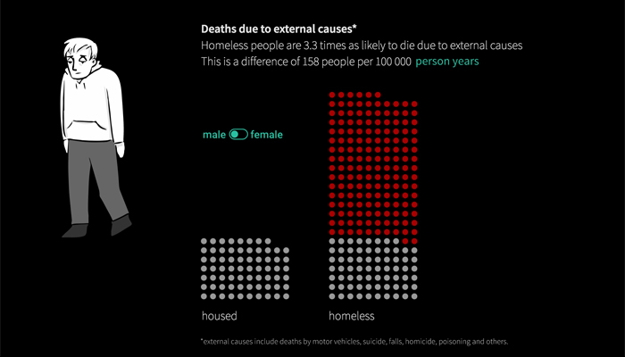 A data visualization of deaths due to external causes.